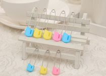 Baby child safety pin cartoon candy color U-lock pin 4CM Optional color