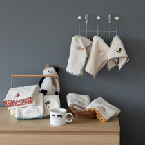 Children's towel wash face cotton square towel home advanced cartoon cute soft bath towel 2021 new