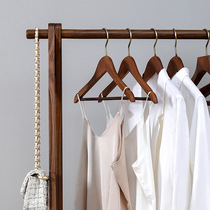 Tianyong walnut color solid wood hanger household hanger shirt jacket non-slip seamless clothing support clothes hanging