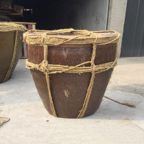 Bailing pottery 250 pounds ceramic striped water tank tile cylinder coarse pottery large water tank