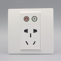 Type 86 AV Audio Power Socket Red White Audio Dual Lotus Screw Thread Five Holes Power Supply With Audio Switch Socket