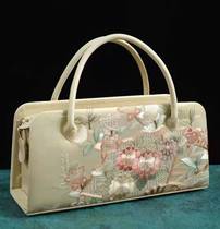 (Embroidery Hall) 168712 gold silk flower old material bag Silk Silk West formation weaving old embroidery pull Diao collection national style