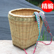 Bamboo back basket hand-made bamboo weaving home Sichuan back to buy vegetables bamboo basket adults can do dance props decoration