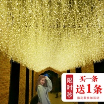 led lights flashing lights string lights starry lights Full of Sky Ice strips waterfall hanging lights Net red starry sky ceiling decorative curtains star lights