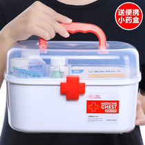Medical box household medical box Family First Aid Kit drug storage box small medical box commercial large capacity fans