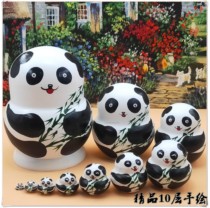 Hand painted Russian jacket Panda Belly 10 Layer Pendulum children Puzzle Toys Eco-friendly Gifts 1203