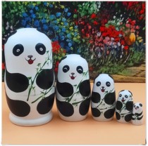 Russian doll boutique panda 5 layer ornaments childrens educational toy doll environmental gift 1201