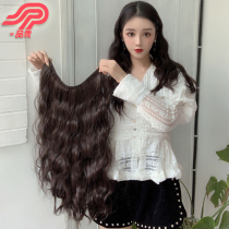 Long curly hair wig invisible big wave V type one piece of corn curling piece sheep roll female unscented hair piece