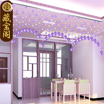  Bead curtain Crystal door curtain Partition curtain Bedroom Dining room Living room Entrance Aisle Balcony decorative curved hanging curtain free of punching