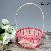 Dancing basket rattan flower basket-rattan basket-portable basket-decorative flower basket-small basket-dance props