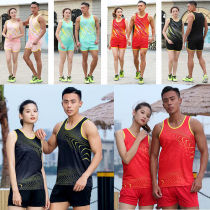 Track and field training suit suit male student body test sprint marathon running track and field suit female group purchase printing match suit