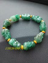 Natural Nanyang Dushan jade bracelet Dushan jade sky blue material 18 Arhan bracelet hand string old pit material bracelet