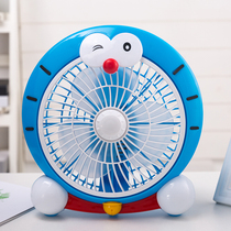 Mini Electric Fan Desktop Student Dormitory Small Fan Office Desktop Dorm Room Bedside Cartoon Cat Plug-in Electric Home