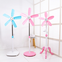 Electric fan small household vertical floor fan student dormitory office small fan Silent desktop five leaf table fan