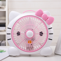 Mini Electric Fan Cartoon Student Dormitory Desktop Small Fan Office Turn Page Fan headboard fan Home Big Wind