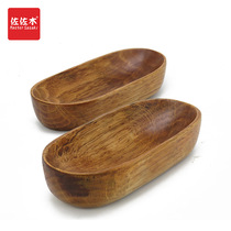 Japanese Kemu wooden boat towel tray napkin mat tea towel tray wooden bowl dinner plate hotel supplies