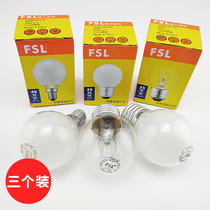 Tungsten old-fashioned light bulbs dimmable table lamps Luokou incandescent light bulbs warm light spherical pointed bulbs three packs