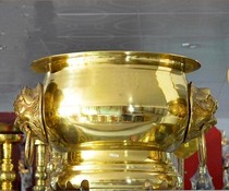 Buddha Buddhism extra-large aromatherapy furnace Xuande furnace incense burner 16-inch double lion head pure copper incense burner can be seated