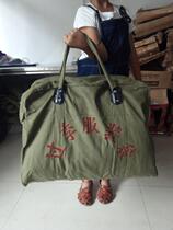 Cattle goods season clothing bag retro outdoor canvas carry luggage travel bag finishing moving check Hand bag