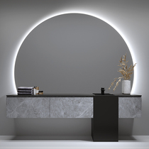 Designer custom bathroom cabinet combination hotel double basin rock board one bathroom wash table