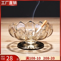 Eurostyle Light Extravagant Crystal Glass Ashtrays Home Living Room Office Upscale Personality Creative Stylish Decorative Smoke Cylinders
