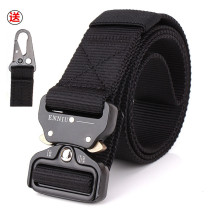 Tactical belt men canvas training Belt special combat automatic buckle nylon outdoor quick-drying pants with quick buckle belt