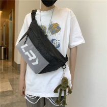 Chest Bag Mens Large Capacity Minimalist Collision Color Day Department Student Backpack Single Shoulder Bag Street Sloped Satchel Boomer Movement Fanny Pack Woman