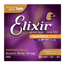 Elixir 13-53 folk guitar string coated acoustic guitar phosphor copper brass Taylor GSmini strings