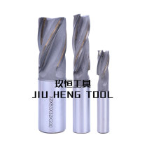 YG8 inlaid alloy extended straight shank spiral milling cutter welded tungsten steel straight shank end mill 30 32 35 40 4560