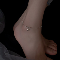 925 sterling silver transfer beads bell anklet womens 2021 new sexy foot ornaments ins net red foot chain niche jewelry