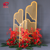 2020 new Chinese wedding props screen Road lead European wrought iron vows mountain road lead retro wedding decoration