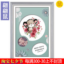 Auspicious Boy Son Baby Born Gift Custom 12 Zodiac Fetal Hair Paintings Infant Souvenirs Dancing 2020