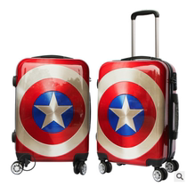 Captain America trolley case pc suitcase US team luggage 20-24-28 inch child adult trolley case