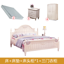 Korean bedroom set furniture simple pastoral Furniture bedroom set combination bed wardrobe combination furniture special offer