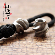 XGEDC Xuanlian seal knife friend original works titanium alloy umbrella rope knife pendant pendant flashlight pendant flashlight key pendant