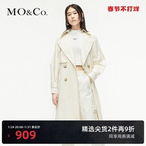 MOCO Spring Cotton Blended Double-breasted Windbreaker Jacket MBO1TRC002 Moanco