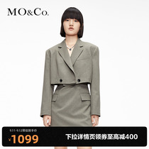 (Blockbuster Supplement) MOCO Spring New Short Wide Shoulders Blazer Dress Two-Piece Set