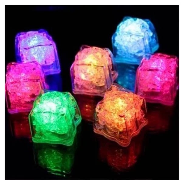 Glowing ice buttons locate ice bar ice bucket fluorescent keys flash ice particles colorful LED ice particles
