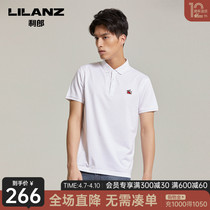 Liro official polo shirt for men 2022 Summer new business casual pure colour printed flip collar short sleeve T-shirt
