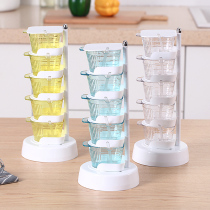 Vertical rotating seasoning box creative seasoning storage box kitchen supplies combination salt monosodium glutamate transparent seasoning box