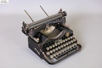 Domestic spot in the 1920s German Erika antique mechanical folding typewriter function intact