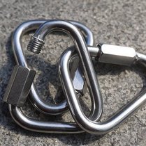  316 stainless steel carabiner Climbing lock hammock special hanging buckle Safety buckle Triangle buckle connecting buckle High load-bearing
