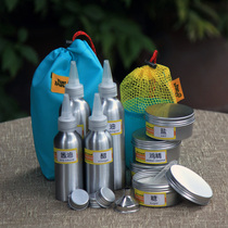 Outdoor travel portable seasoning bottle set Sealed with holes Camping seasoning tank aluminum box Mini light can hold liquid