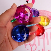 Crystal glass plastic big diamond childrens gem mobile phone glasses jewelry cosmetics counter ornaments ornaments