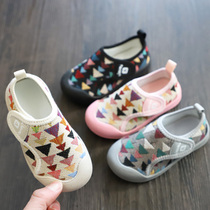  Boys canvas shoes 2021 new girls floor shoes childrens home shoes baby slippers kindergarten indoor shoes