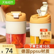  bablov glass water cup female portable coffee cup ins wind simple with straw large capacity anti-drop accompanying cup