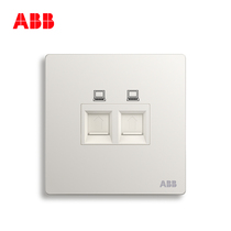 ABB switch socket frameless Xuanzhi Athens white wall 86 type socket panel two-position class 6 computer socket AF329