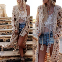 Feng Timo same knitted cardigan jacket female summer tassel tassel hollow out with sunscreen boho