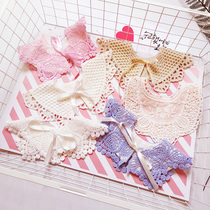 European and American ins 100-day baby lace bib cotton fake collar Princess retro saliva towel year old photo decoration