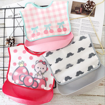 Cute Amoy cartoon infants can be demolished bib baby three-dimensional disposable rice pocket waterproof children bib saliva pocket